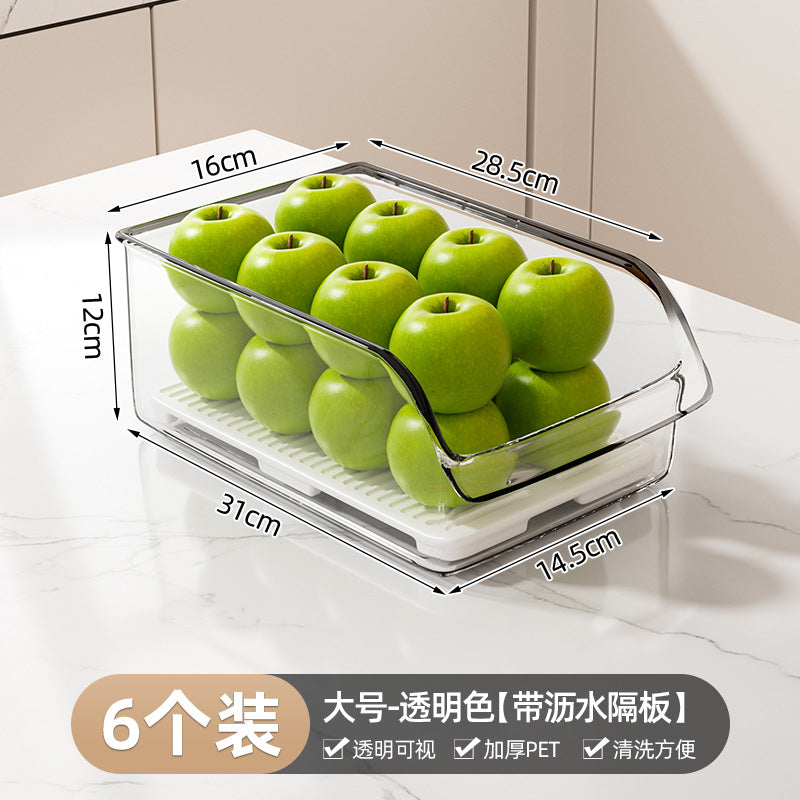 Refrigerator organizer drawer - food-grade kitchen storage box for vegetables, eggs, and freezer - the ultimate kitchen gadget