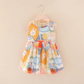 Girls' floral sundress - summer princess dress, beach dress,  new cotton silk tank dress, a-line children's dress