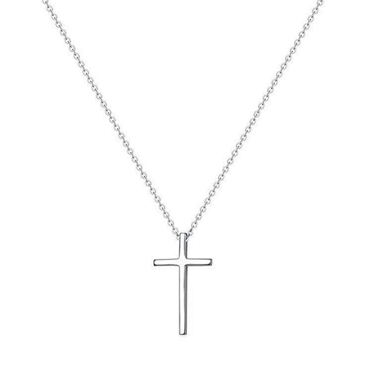 European and american cross-border new cross necklace for women, popular trendy simple ins pendant clavicle chain neck chain
