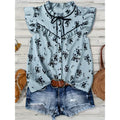 code new arrival  original women's light short-sleeved round neck printingshirt