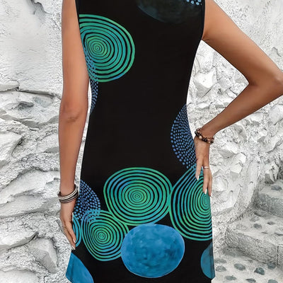 wholesale women's short-sleeved dresses, fashionable women's dresses for spring, summer, and autumn, new cross-border printed designs