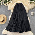 K-style high waist lazy style pleated a-line skirt for women spring and summer large swingeasiest for matchelegant gentle long skirt