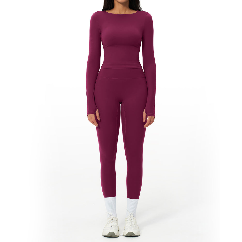 quick-drying yoga clothes suit breathable elastic casual yoga suit seamless running fitness clothes for women 2551