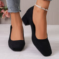 Export spring & fallnew arrival high heel thick heel square toe fashionflats women's k-style one-leg plus sizeexportfashion women's shoes
