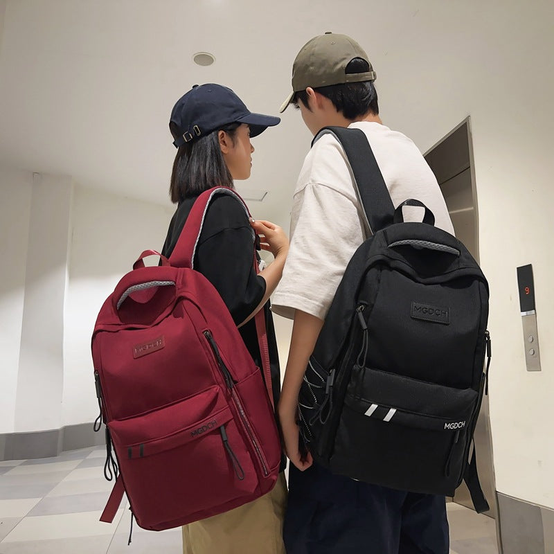 Schoolbag Female College Students Japanese Hong Kong Style Large Capacity Backpack Male High School Students Middle School Students Leisure Travel Backpack Tide