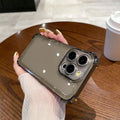 Suitable for iphone17promax anti-fall transparent space mobile phone case apple 1614 soft protective cover fine hole design