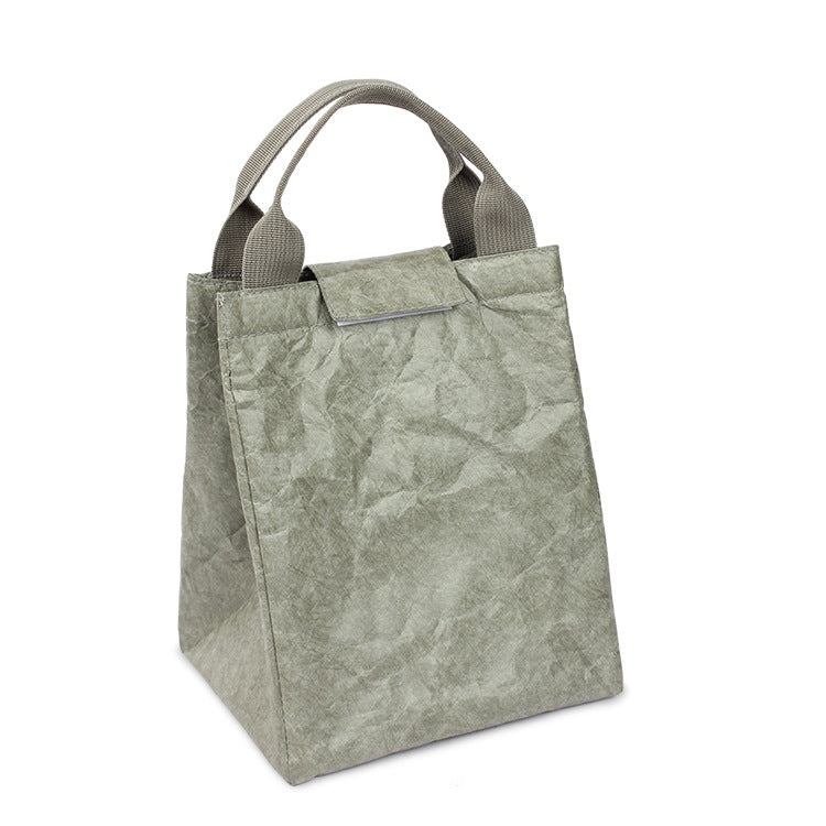 Customized  DuPont paper waterproof bento bag multi-functional portable lunch box bag outdoor portable thermal insulation and cold insulation custom