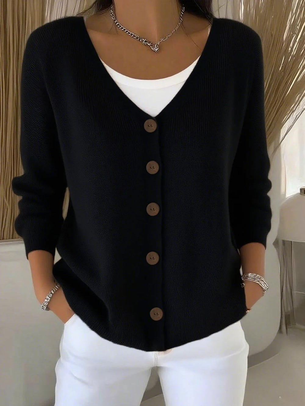 fashion autumn winternew arrivalknittingcardigan women's pure colorcasualfashionsweateroutwear women's cardigan