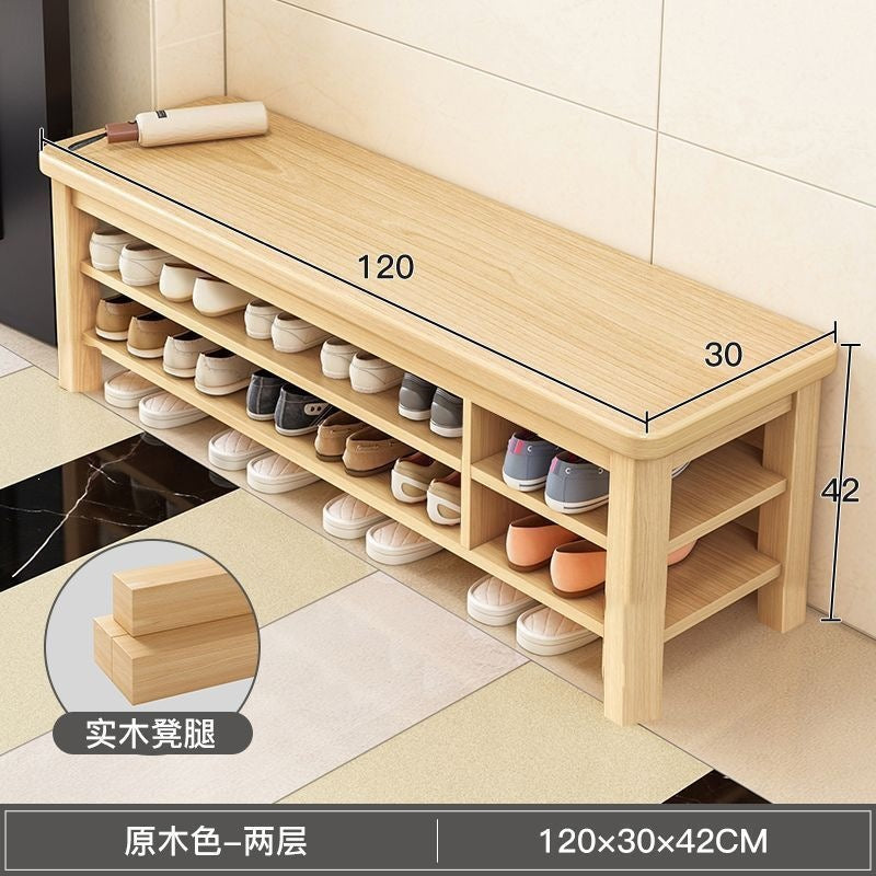 Solid wood leg shoe changing stool for home door can sit storage scandinaviancasual shoe stool small apartment entrance stool