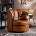 Second-hand style rotate casual chair armchair tea main chair living room study casual chair accessible luxury full cowhide office chair
