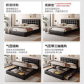 Big tree island home french retro storage waffle grids bed master bedroom bed italian light luxury black medieval style bed high box