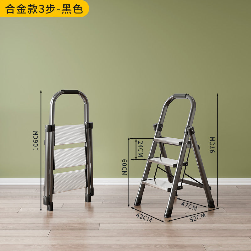 Ladder for homemultifunctional herringbone ladder foldable ladder stair stool small indoor extra thick flower stand thickened carbon steel