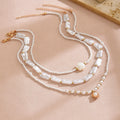 Bohemian beaded necklace wholesale - european & american cross-border style - women's light luxury, multi-layered, shell & pearl clavicle chain