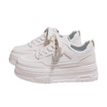 Thick solewhite shoes women's 2026 autumn winter new arrivaleasiest for matchheight increasing sneakers women's fleece-linedcasual sports shoes