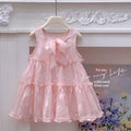 Girls' dress  summer new arrival - sleeveless, heart-embellished, ultra-fairy princess dress for kids