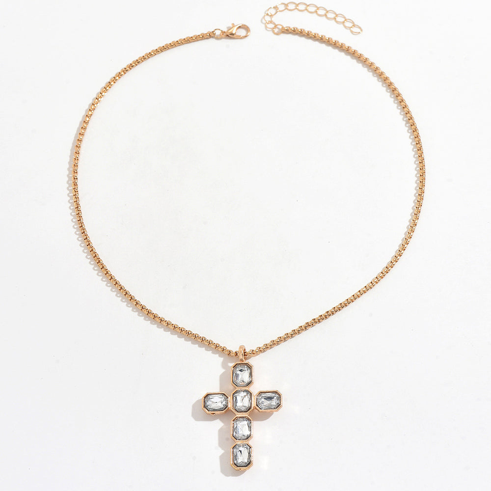 European and american cross pendant necklace wholesale - minimalist, chic, and versatile for everyday wear. perfect for work or casual outings