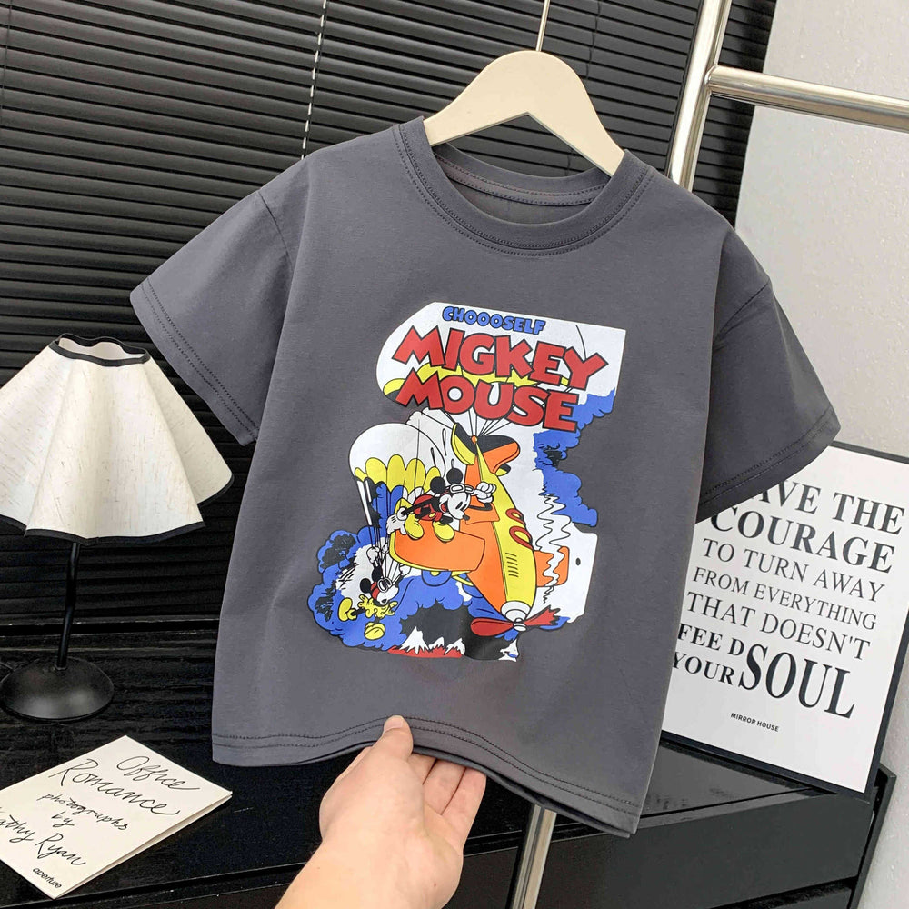 【summer new arrivals】 summer collection: ice silk t-shirts for boys and girls - breathable, sweat-wicking, watermark design, premium quality