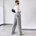 Pre-sale-53270# cross-border fashion foreign trade drawstring sweatshirt pants printed women's casual pants wide legs
