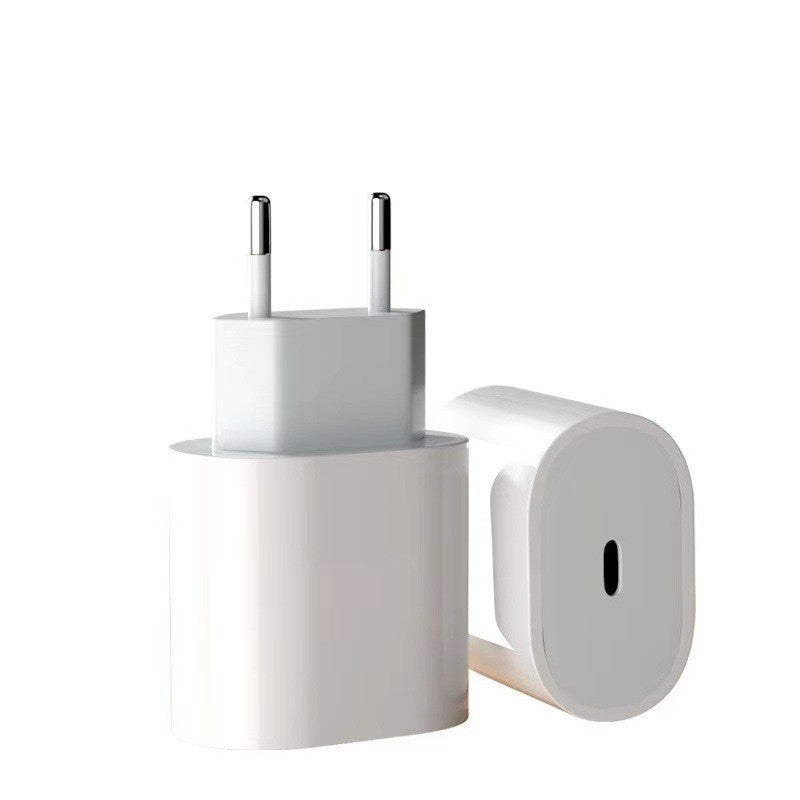pd 20w european standard charger, compatible with apple iphones, fast charging adapter, european standard ce certified type-c phone charger