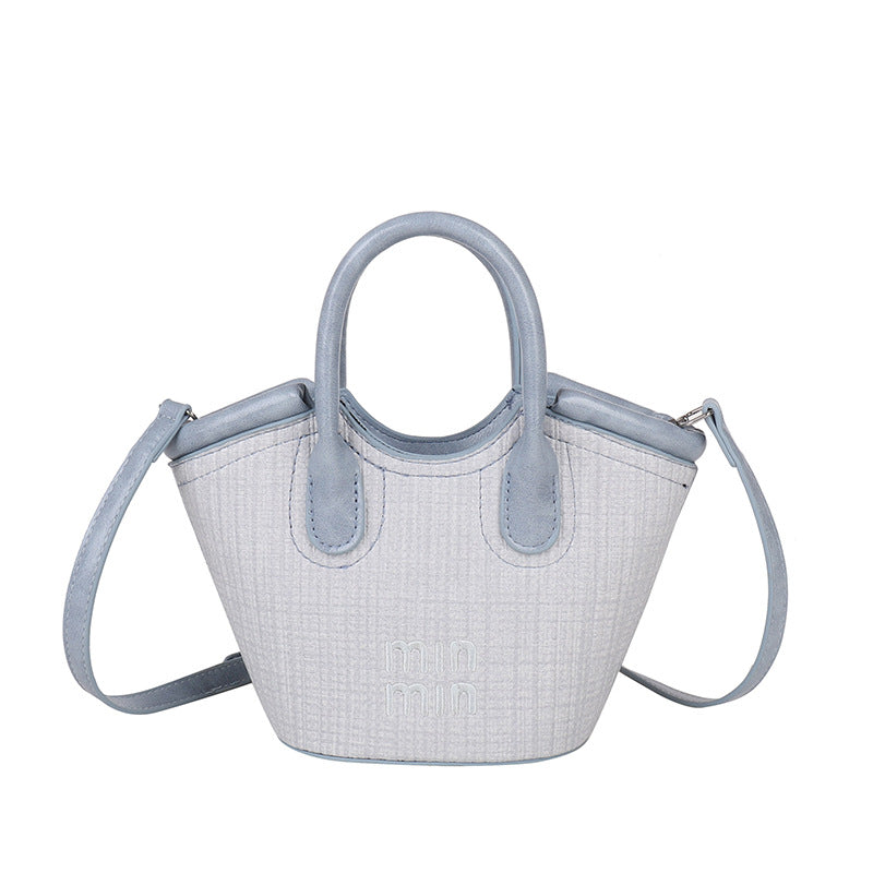 summernew arrival miu satchel tote bag women's 2025new arrival shoulder crossbody vegetable basket bucket