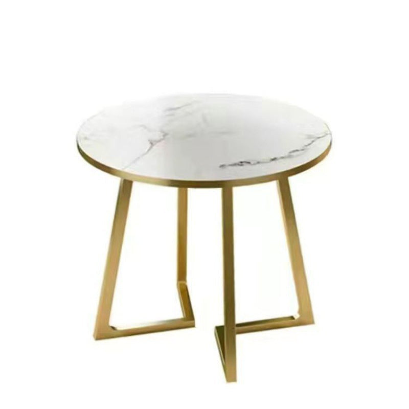 Nordic light luxury negotiation table and chair set - modern minimalist coffee shop/milk tea shop small round table for sales centers and casual reception areas