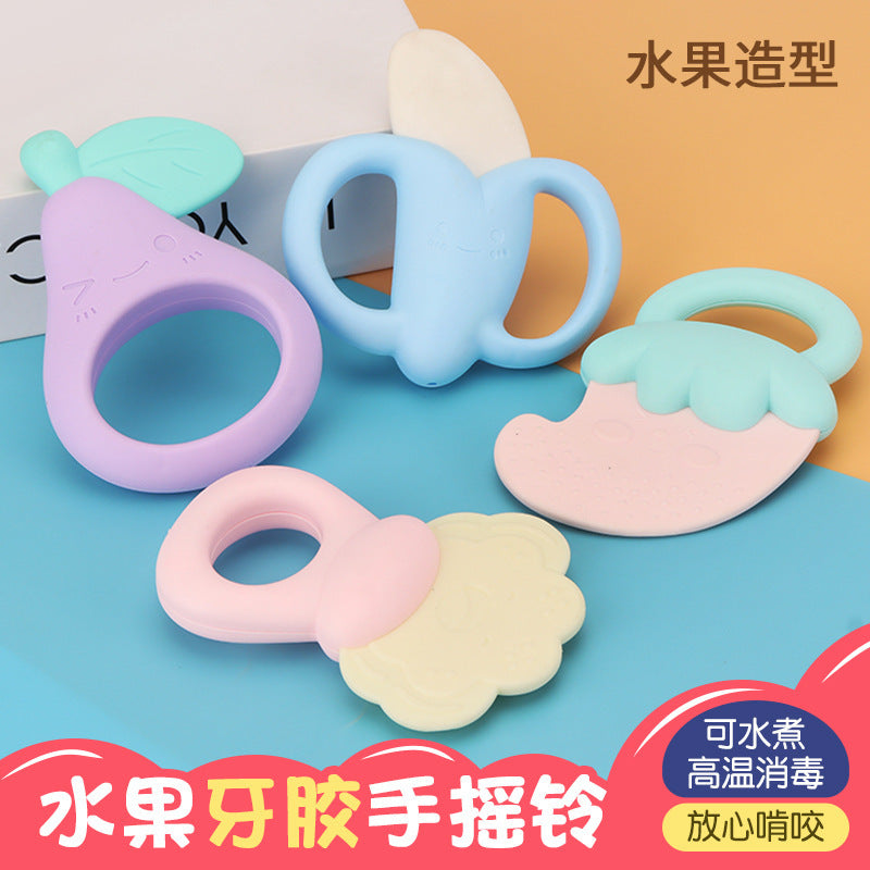 Cross-border South East Asia Baby Vegetable Modeling Toothpaste Grinding Teeth Maternal and Infant Toys Baby Fruit Teeth Biting Soft Glue Banana