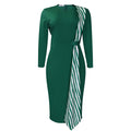 D442 african plus size women's clothing  new arrival: elegant and stylish bodycon pencil dress with round neck - export quality
