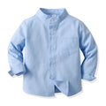 Boys' long-sleeve shirt - spring collection: stylish outerwear, candy-colored casual jacket, preppy style kids' shirt