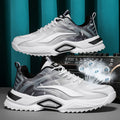Men's spring 2025 new casual running sneakers - men's height increasing winter breathable white dad shoes - trendy sneakers