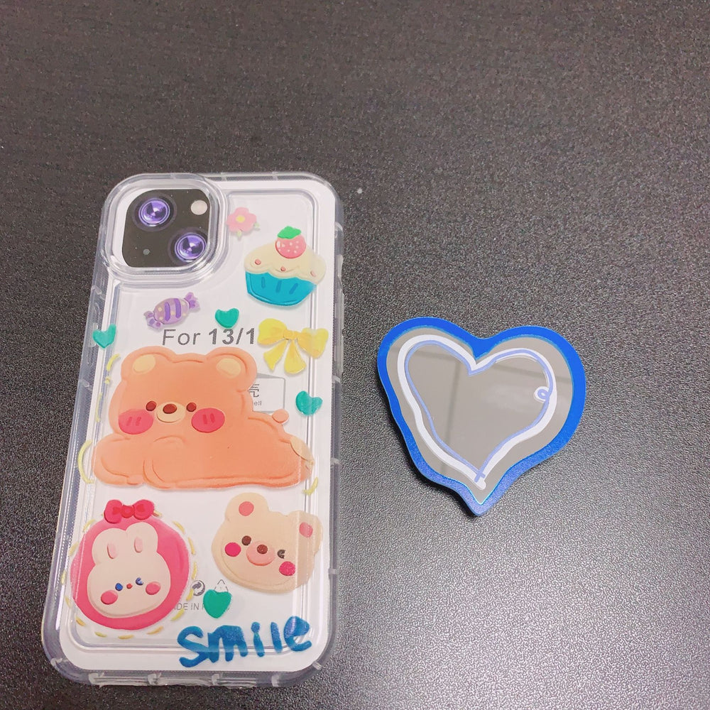 Creative desktop lazy stand melody kuromi/white rabbit/violent bear cartoon cute foldable mobile phone stand