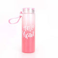 Portable colorful tumbler gradient glass cup frosted gift promotional water bottle custom logo printing
