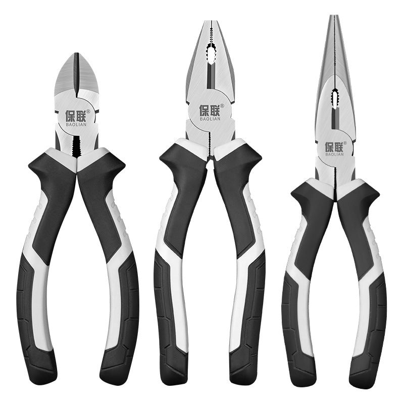 Needle-nose pliers/oblique pliers electrician 6/ 8inch labor-saving tiger pliers multi-functional industrial-grade hand pliers tools