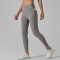 High-waisted, barely-there yoga pants for women. seamless, quick-drying, compression leggings with pockets, perfect for running, fitness, and sculpting your figure. brushed fabric for extra comfort. ideal for yoga and other workouts