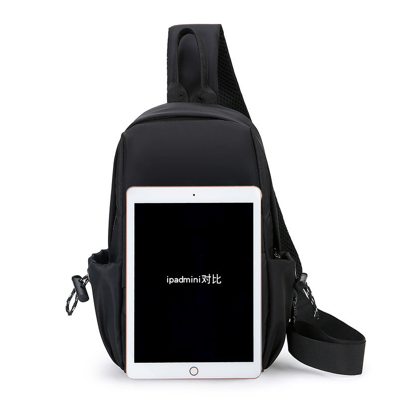 Cross-border casual men's Oxford cloth breast bag personalized casual Oxford cloth fabric shoulder messenger bag small backpack wholesale