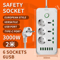 European power strip, european standard wiring, russian, german, korean round european standard switch, for home socket, multiple usb