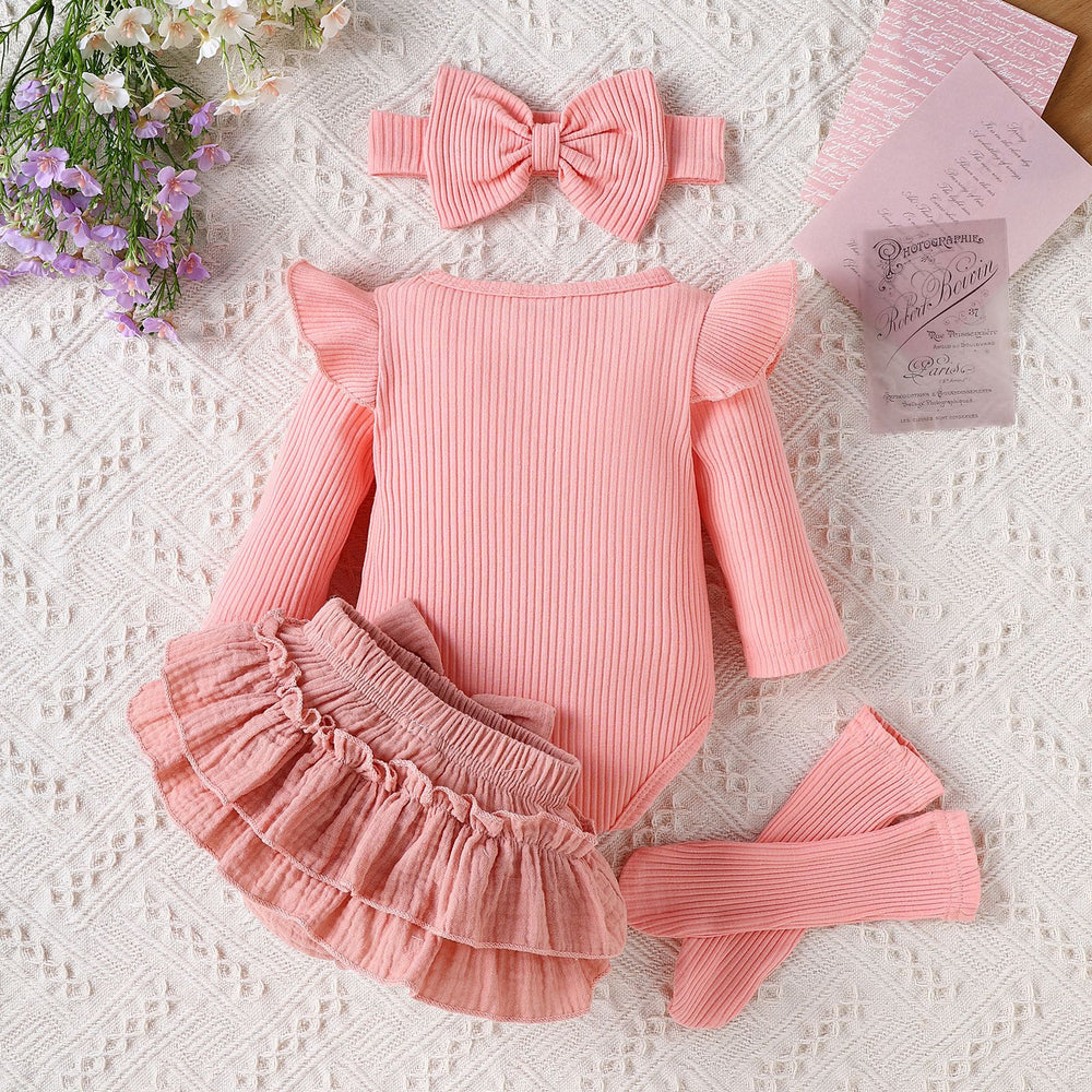Children's clothing long sleeves khaki + khaki pants suit