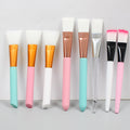 Beauty silicone brush facial mask brush makeup brush soft bristle head brush mud mask beauty tool fan-shaped fruit acid brush