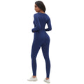 fashion seamless knittingpure color tight high elastic yoga suit sports running fitness suit two-piece set for women