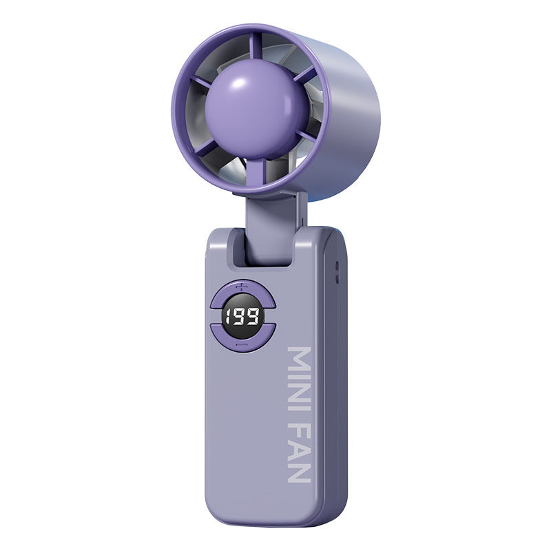 2026 new mini foldable handheld fan, usb outdoor portable neck hanging turbine silent mini fan