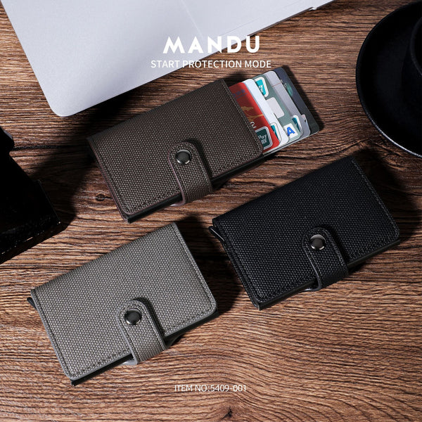 European and American business men's wallet retro pu card bag card holder folding storage change bag wholesale anti-theft brush