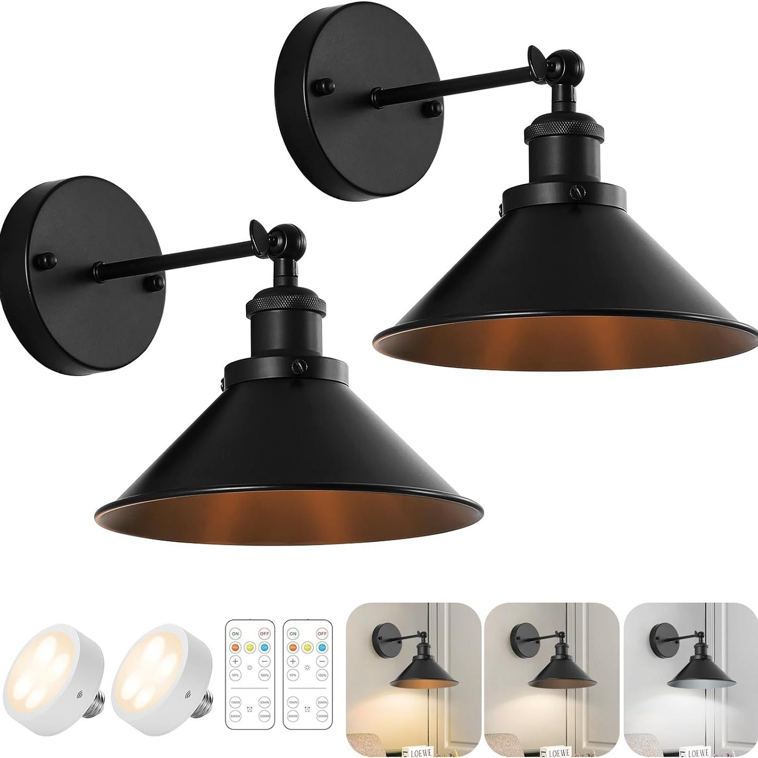 Cross-border exclusive wall lamp new American wrought iron retro chandelier switch plug wall lamp dining room bedroom lamp