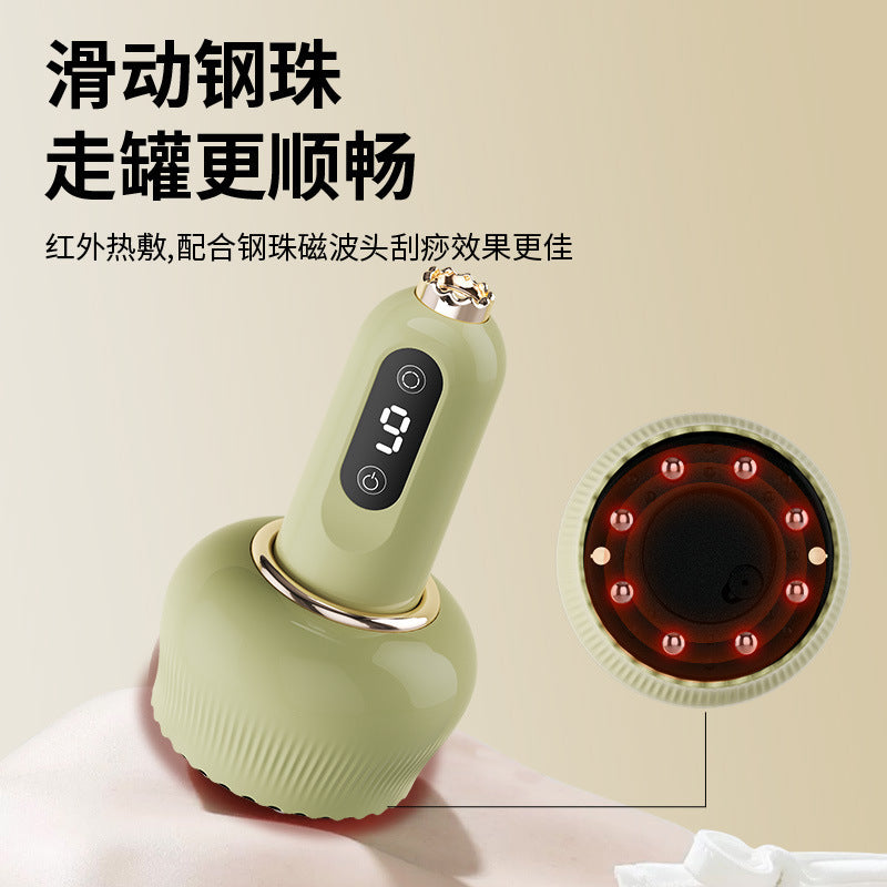 electric cupping device, scraping device, for home scraping device, meridian brush, massage artifact, negative pressure cupping, cupping and suction