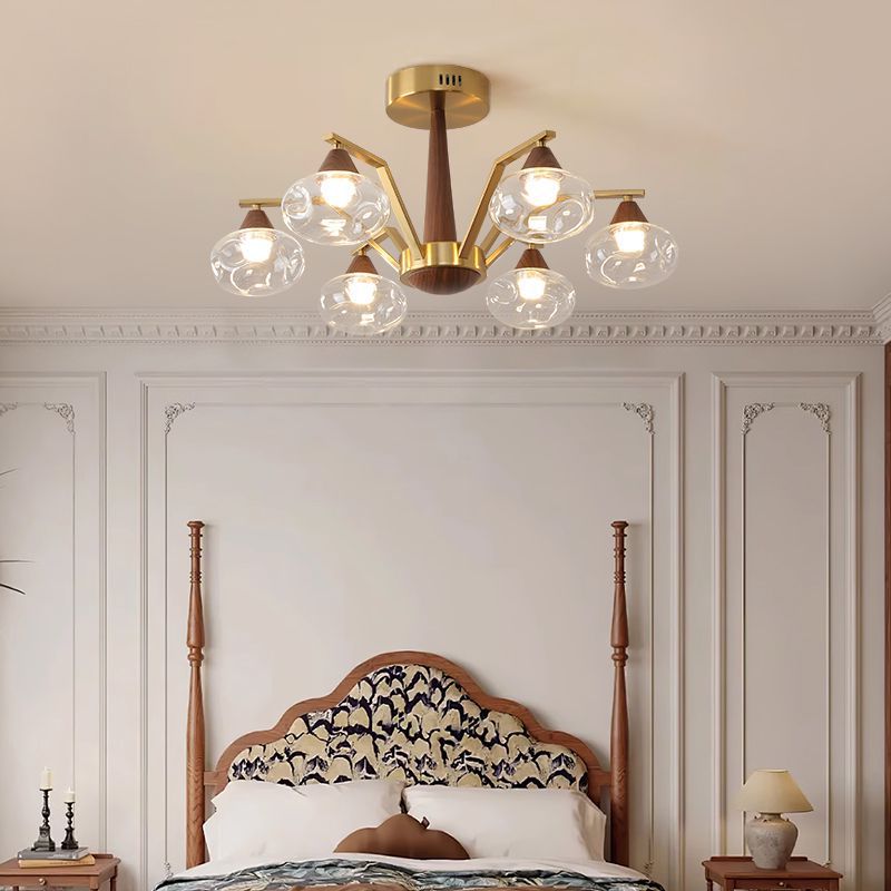 French medieval chandelier living room advanced sense creative bedroom dining room chandelier simple Zhongshan lamps lighting