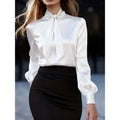 Shipped. bestseller on . new autumn collection. satin long-sleeve blouse