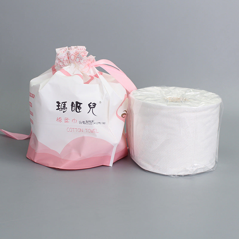 Maji'er cotton soft facial tissue, non-woven, 10cm wide, soft cleansing tissue, disposable beauty tissue, facial cleansing tissue roll