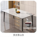 Slate dining table - modern minimalist luxury design for small spaces - rectangular dining table and chair set for home, living room