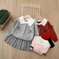 Girls' knit cardigan & skirt set - new  collection, chanel-inspired style