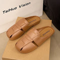 2025new arrivalfashion mule toe slippers women's outwear lazy slippers casual flatseasiest for matchelegantpopular half cover