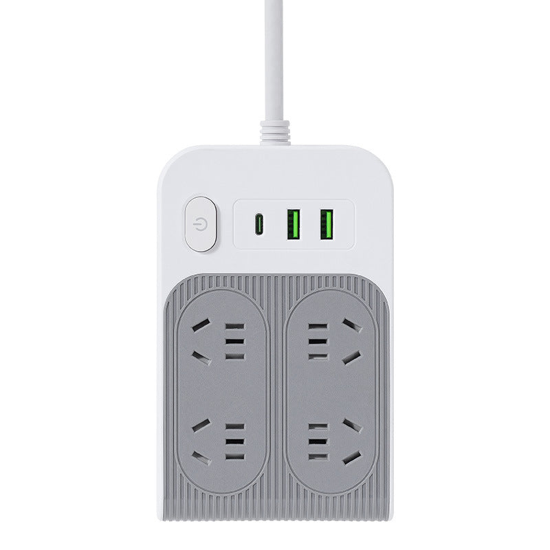 Multi-functional creative power strip with usb ports - dorm room student power strip with multiple outlets and cord