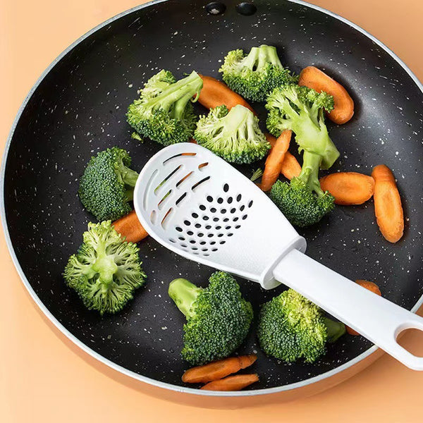 Multifunctional Japanese cooking spoon Colander Household rice spoon Baby complementary food Potato mud mashing Ginger garlic grinder